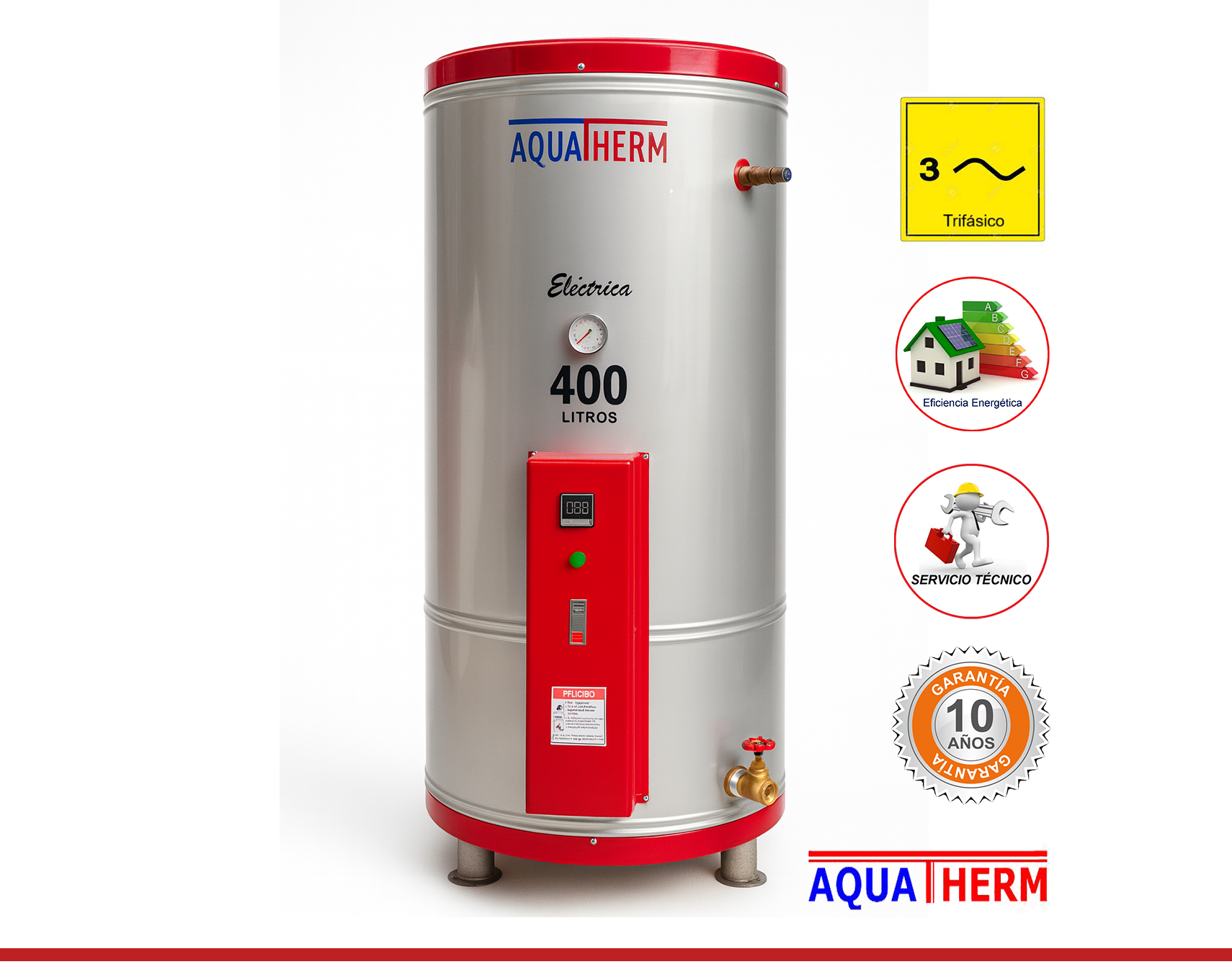 TERMA ELECTRICA INDUSTRIAL - TRIFASICA - 400 LITROS